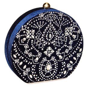Tadashi Shoji Karela Beaded Velvet Clutch